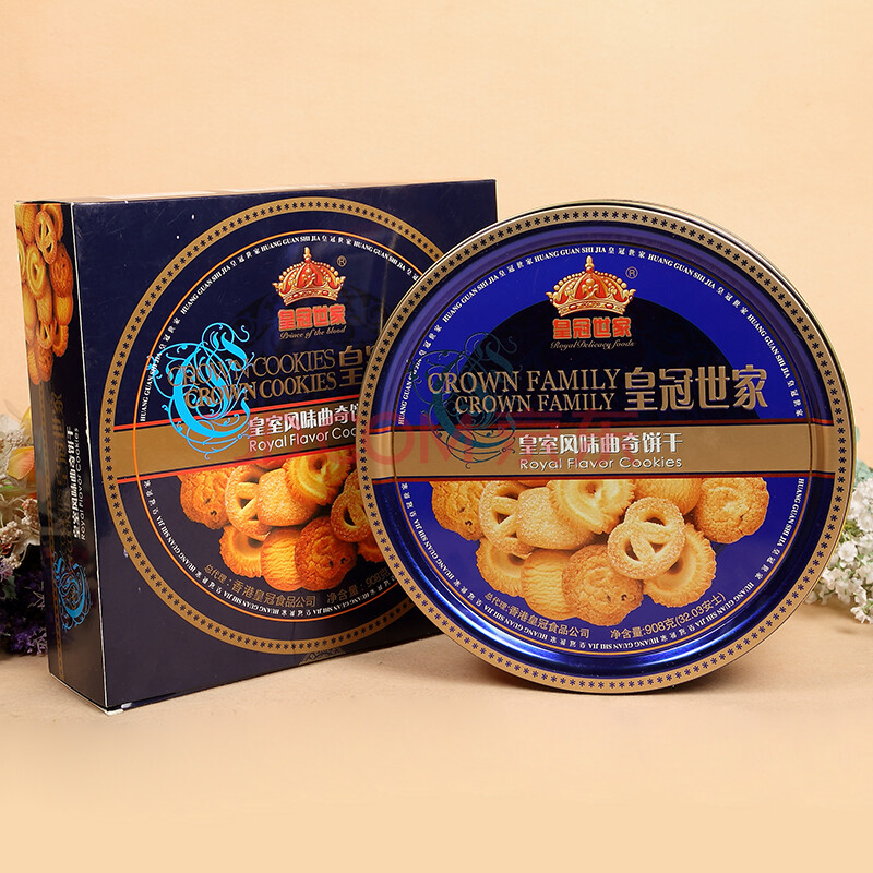 皇冠世家 皇室风味曲奇饼干908g 休闲食品美味小吃零食 年货送礼佳品