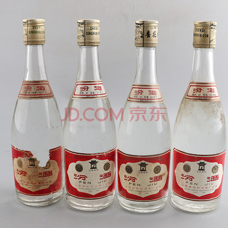 大盖汾酒 1989年 60度 500ml 4瓶【84】(名酒,收藏品)