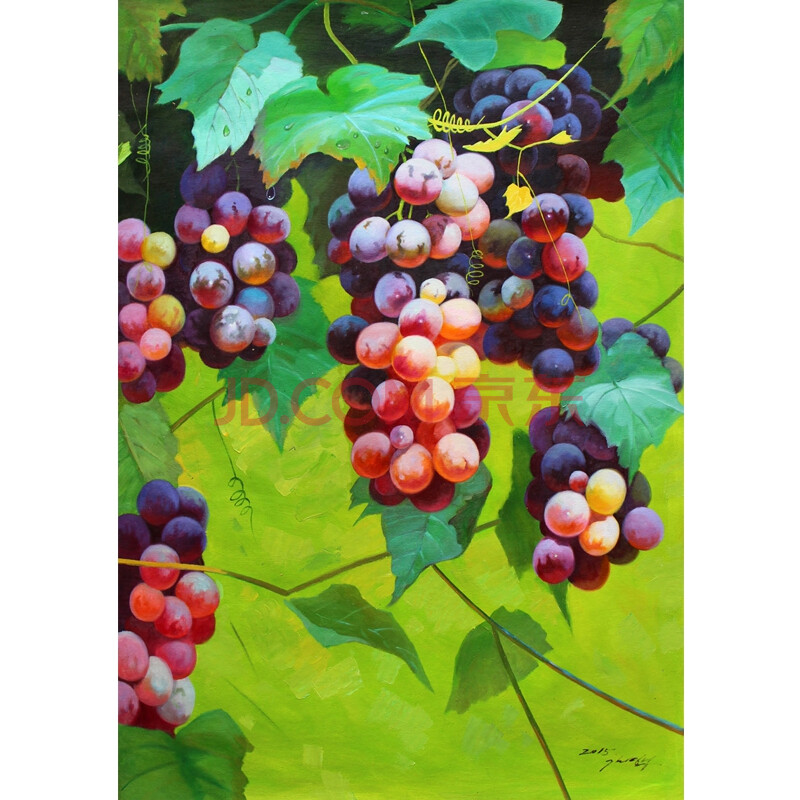 金永成 《葡萄》 朝鲜油画 【白头山出品】