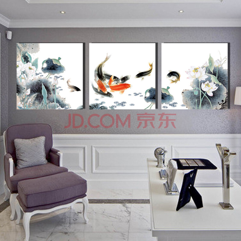大韩烤瓷水晶装饰画现代客厅壁画挂画墙画沙发背景墙