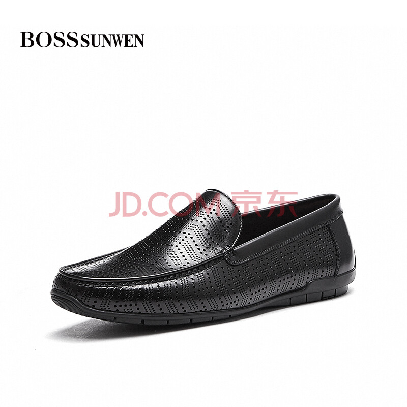 BOSSsunwen²©Ë¹ÉðÍþÄÐÉÌÎñÕýװƤЬïοÕÕæÆ¤Èíµ×Ð¬Í¸ÆøÆ¤Á¹Ð¬ÉÌÎñD518211122275 ºÚÉ«(Æ«´óÒ»Âë) 42Âë(260)