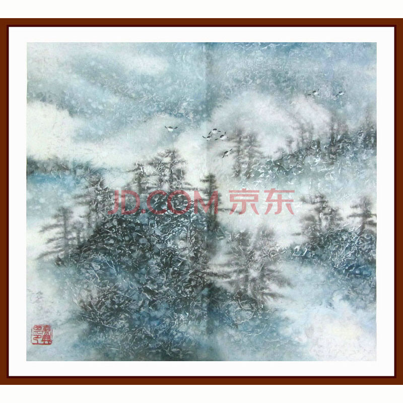 秦兴田 《雪松》实力画家