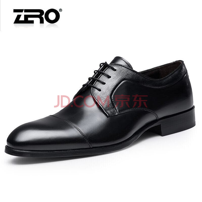健身鞋Zero零度正装皮鞋 春季新款男士皮鞋 英伦手工男鞋进口正装鞋Y8892发型师夜店潮鞋 黑色 43