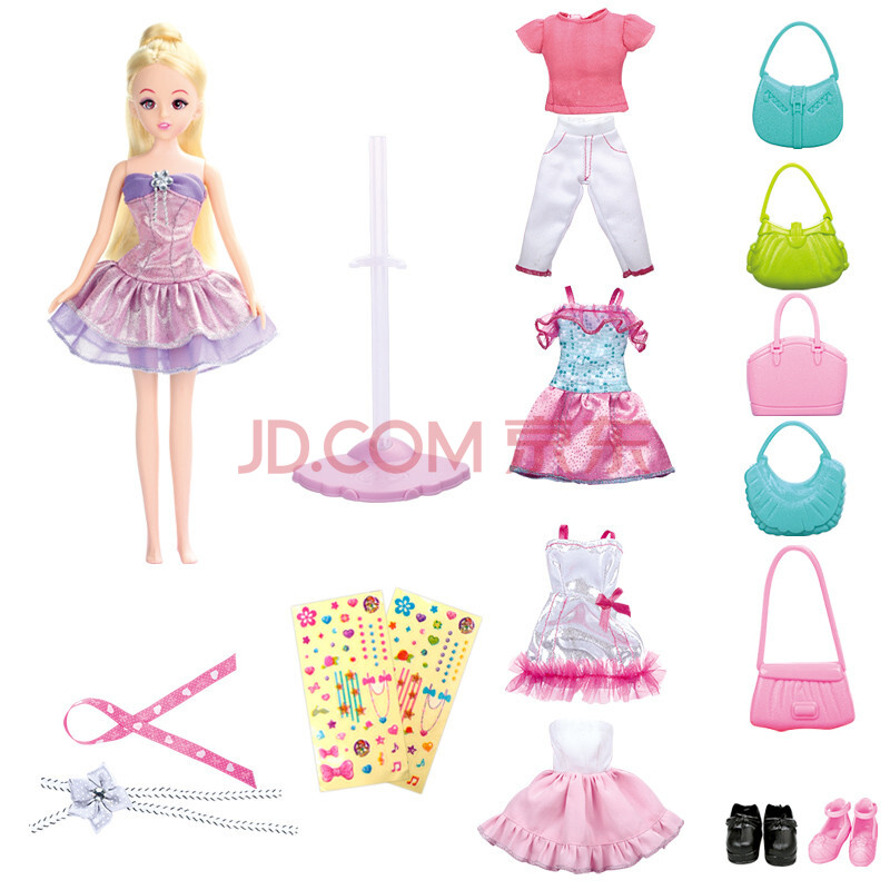 乐吉儿 豪华礼盒时尚公主娃娃换装礼服 女孩创意换装过家家玩具 a011