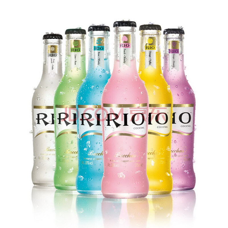 rio/锐澳鸡尾酒 洋酒果酒 6瓶混彩装6种口味 275ml×6