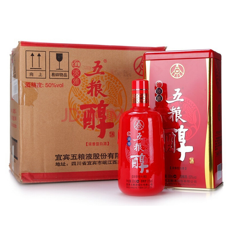五糧液(WULIANGYE) 五糧液股份公司 五糧醇 紅淡雅 50度 500ml*6