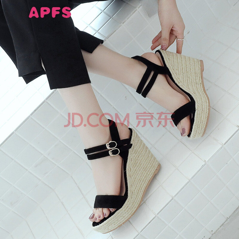 APFS·þÊÎ ºñµ×Á¹Ð¬Å®2018пî°Ù´îËɸâЬ·ÀË®Ì¨ÕæÆ¤Óã×ìЬÆÂ¸úÂÞÂíŮЬ ºÚÉ« 39