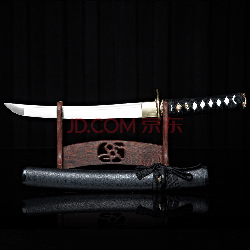 东洋武士刀 覆土烧刃上研精磨 全手工花纹钢日本刀短刀太刀打刀村正