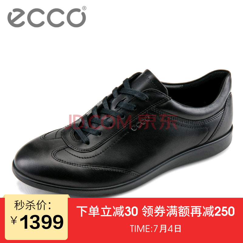 ECCO°®²½ Å·°æÊ±ÉÐÄÍĥԲͷÐÝÏÐЬ Çá±ãÈáÈíÊæÊÊÍ·²ãţƤϵ´øÄÐЬ ÒòµÏÄÉ 630704 ºÚÉ«01001 43