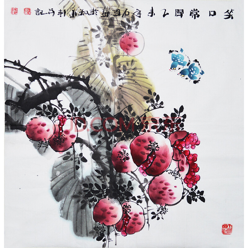 上海美协会员石芳国画花鸟画《笑口常开》