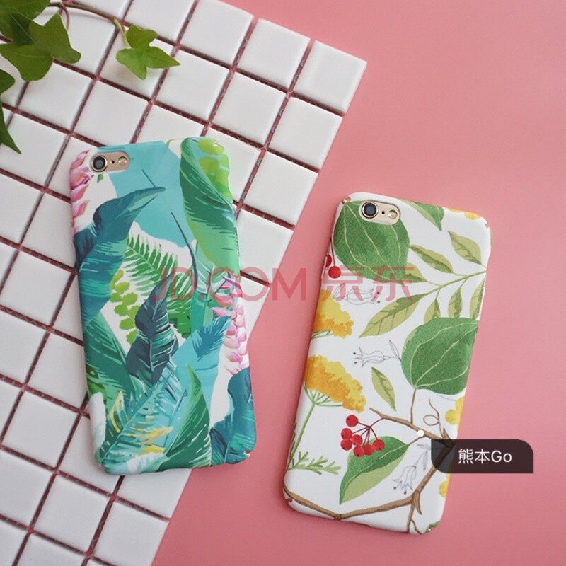 ÎÄÒÕСÇåÐÂÂÌÒ¶Ö²Îï²å»iPhone7ÊÖ»ú¿Ç8 plusÆ»¹û6sÈ«°üĥɰӲ¿Ç 6/6s »Æ»¨ºì¹û