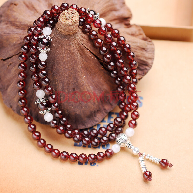 天然石榴石佛珠手链【图片