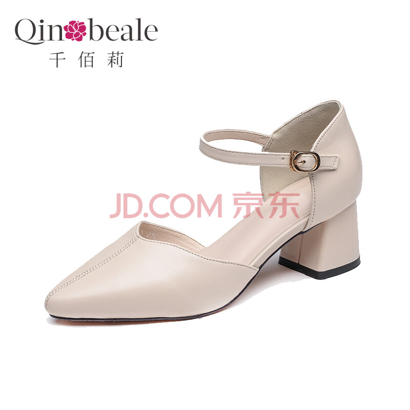 ǧ°ÛÀò Qin&beale ʱÉмâÍ·Á¹Ð¬´Ö¸úϸ¸úÒ»×Ö¿Û°üͷŮЬ 12L18072 Ã×É« 40