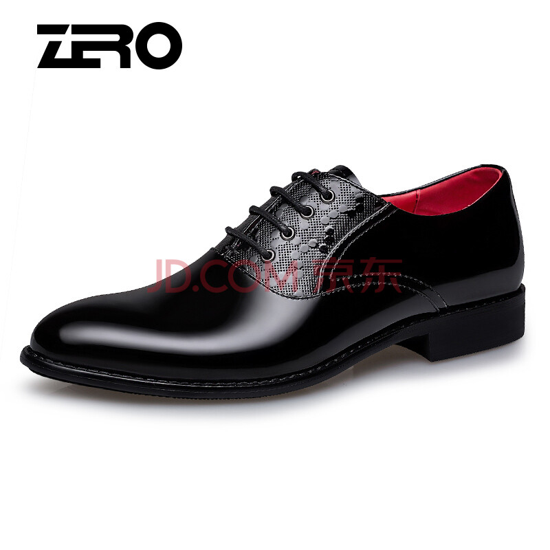 ZeroÒâ´óÀûÁã¶È2018ÐÂÆ·Æ¤Ð¬ ÄÐÉÌÎñÕæÆ¤¼âÍ·ÕýװЬϵ´øÓ¢Â×ÁÁƤ½á»éЬ ºÚÉ« 40