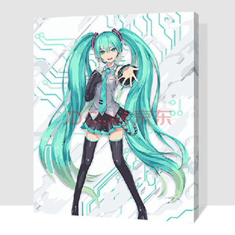 手绘初音未来简笔画男的