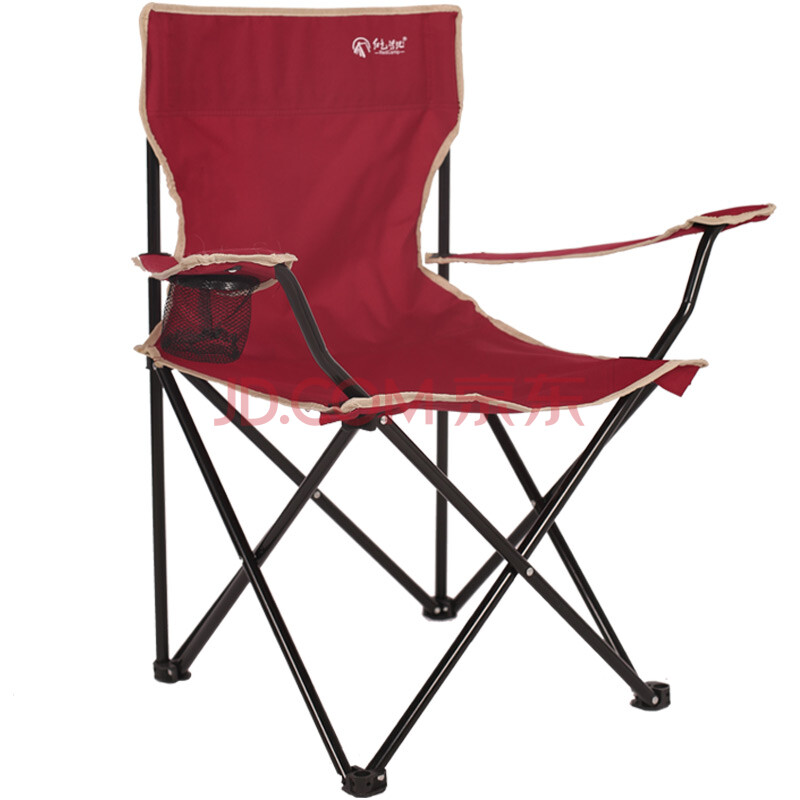 红色营地 折叠椅 钓鱼椅子 沙滩休闲椅 简约靠背椅 户外扶手椅子 y100