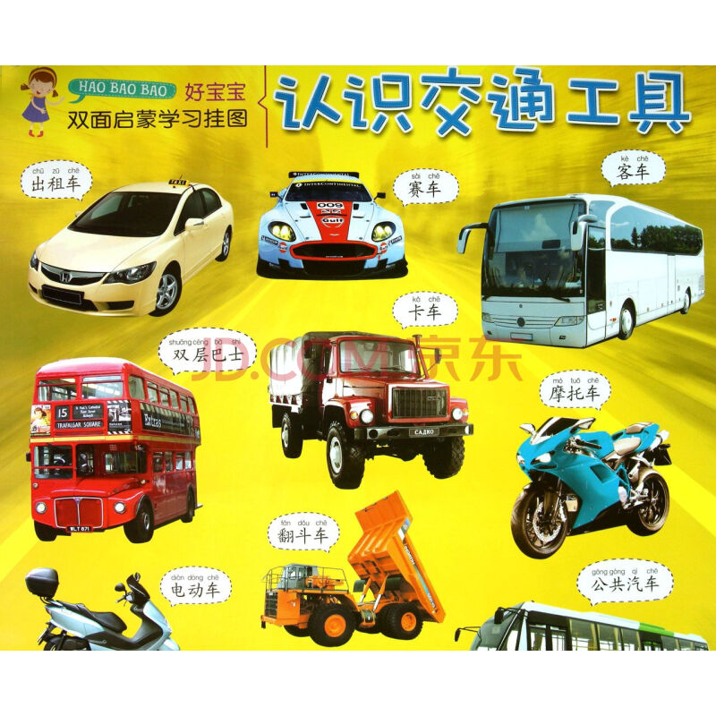 认识交通工具/好宝宝双面启蒙学习挂图