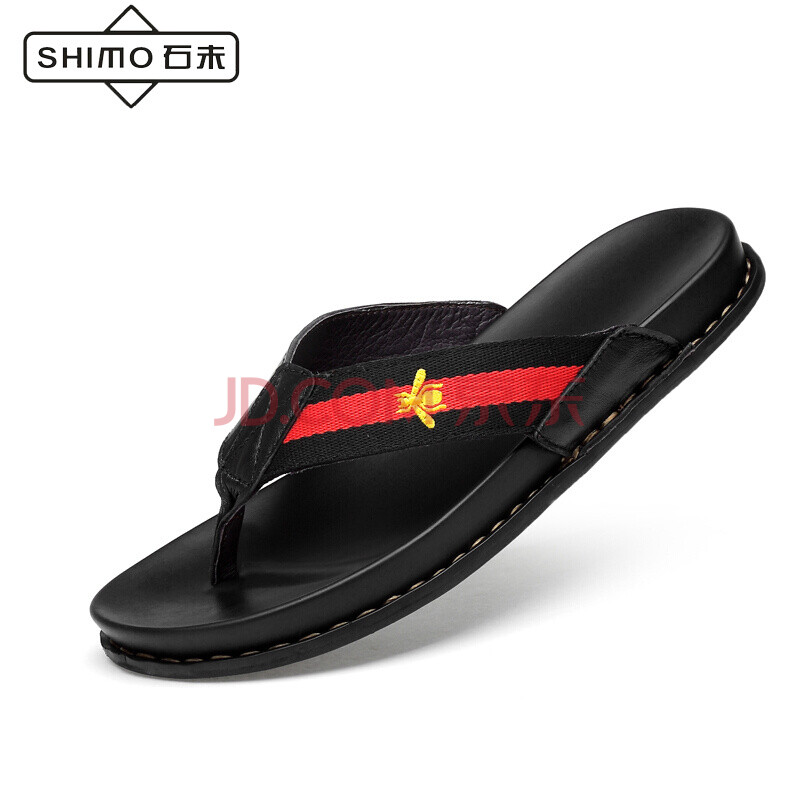ʯĩ£¨SHIMO£©ÍÏЬÄÐÊ¿ÐÂÆ·Å·ÃÀʱÉг±Á÷°Ù´îÊæÊÊÄÐÍÏЬ ºÚÉ« 45