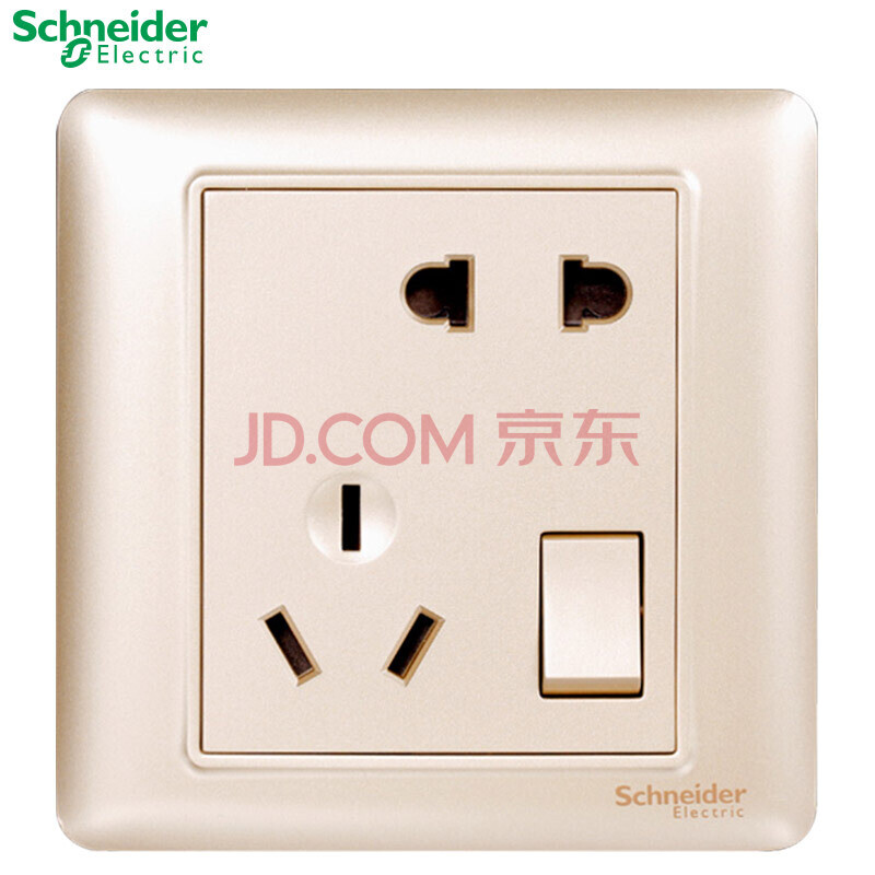 施耐德(schneider) 开关插座睿意金系列 五孔插座带开关 插座16a usb