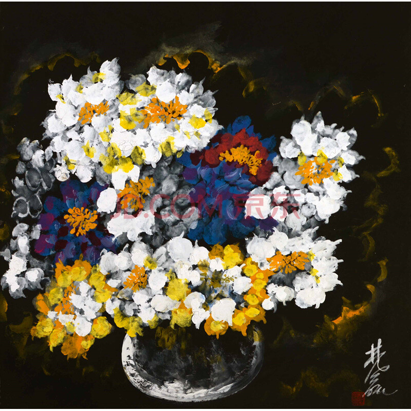2366 林风眠 《瓶花》