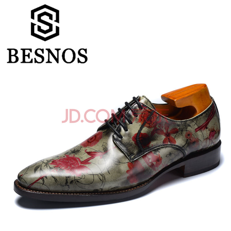 BESNOS 2017¶¬¼¾ÄÐЬ¼òÔ¼¶¨ÖÆÐ¬Äг±Á÷¹ÌÌØÒìÓ¡»¨²ÁɫƤЬ£¨Ë½È˶¨ÖÆ£¬²»Ö§³ÖÍË»»£© ºì»¨É« 44