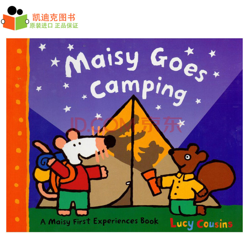 点读英文原版绘本小鼠波波去露营 maisy goes camping 3-7岁送音频平