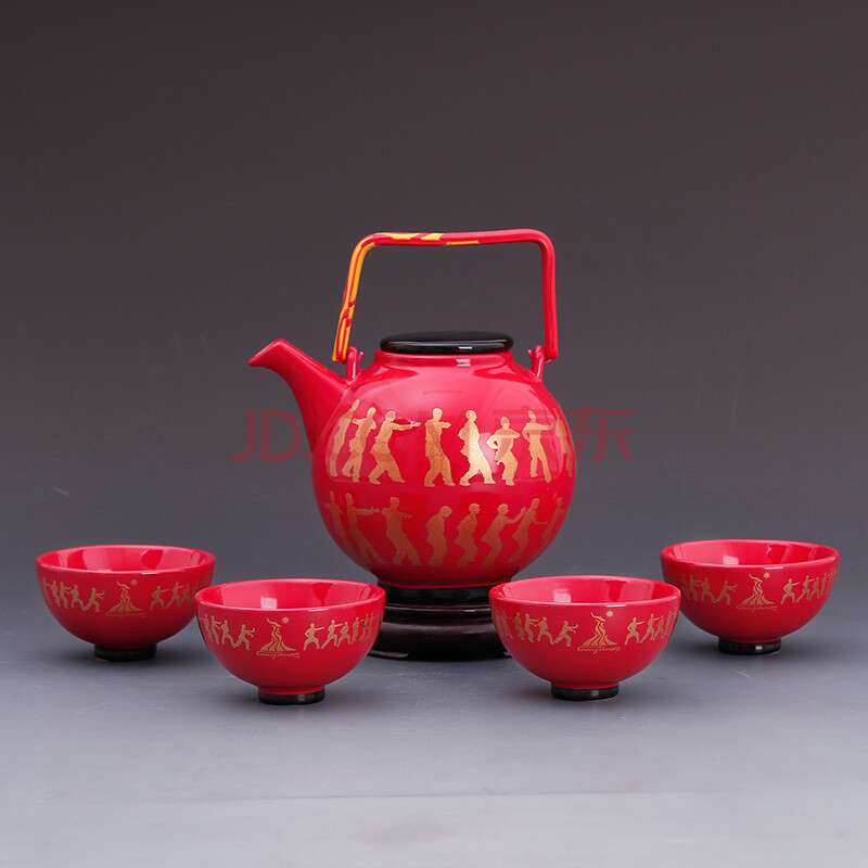 红色官窑 2010年广州亚运会纪念茶具