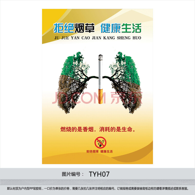 禁止吸烟标贴 严禁吸烟 禁止吸烟标识牌 禁烟文化宣传画挂图tyh07 户