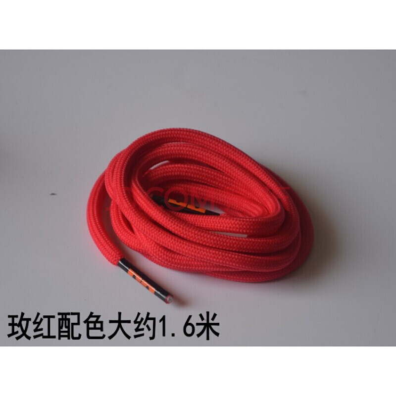 新品詹姆斯篮球鞋带10代11代12代男长粗圆1.6米高帮运动鞋带 玫红/黑色头1.6米