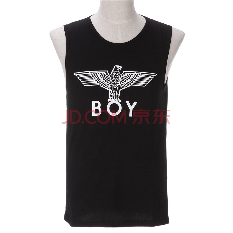 boy london(伦敦 男孩) 男士黑色老鹰字母logo背心 c1014 blk xs 码