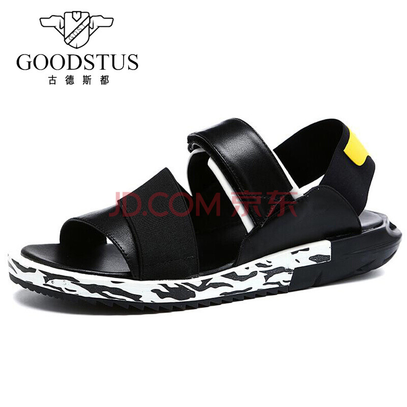¹ÅµÂ˹¶¼£¨GOODSTUS£©ÄÐЬ2018Ïļ¾Ð¿îÁ¹Ð¬ÄÐÕæÆ¤ÐÝÏÐʱÉÐÆ´É«Í¸ÆøÉ³Ì²Ð¬ ºÚÉ« 40
