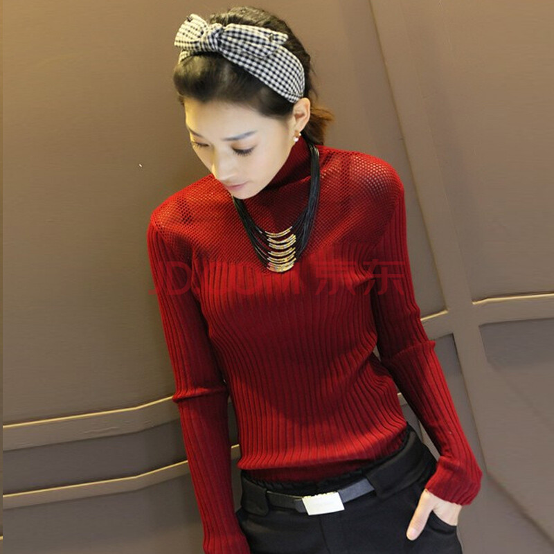 欧美秋冬半高领毛织网牌子品质好 新款好用