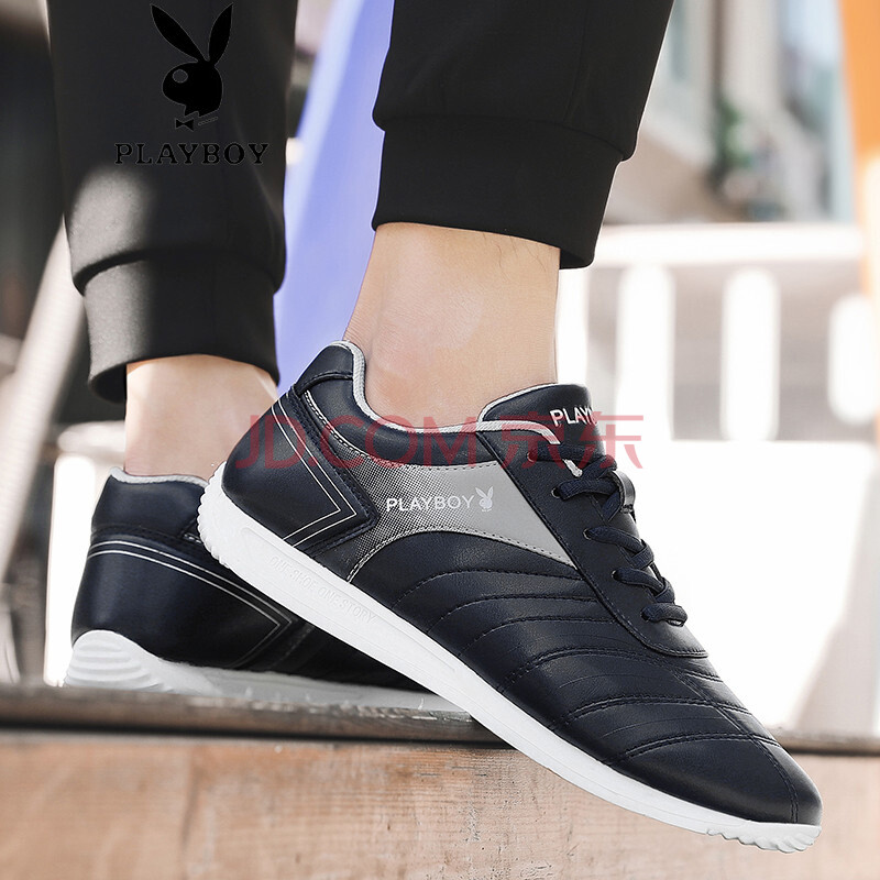 »¨»¨¹«×Ó£¨PLAYBOY£©ÄÐЬÏļ¾ÄÐÊ¿º«°æÓ¢Â×°Ù´îС°×Ð¬Íø²¼Ô˶¯ÐÝÏÐЬ°åЬ×ÓÄÐ À¶»ÒÉ« 38