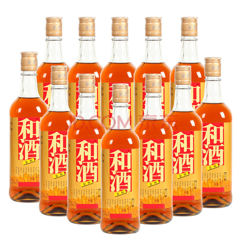 和酒旗舰店和酒上海老酒黄酒金标555ml12瓶整箱装