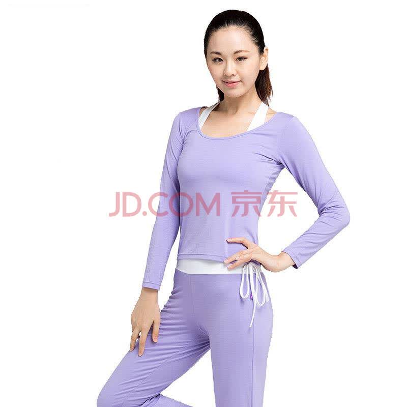 2015瑜伽服套装 秋冬性感健身舞蹈瑜珈服 女工字背抹胸长袖三件套运动