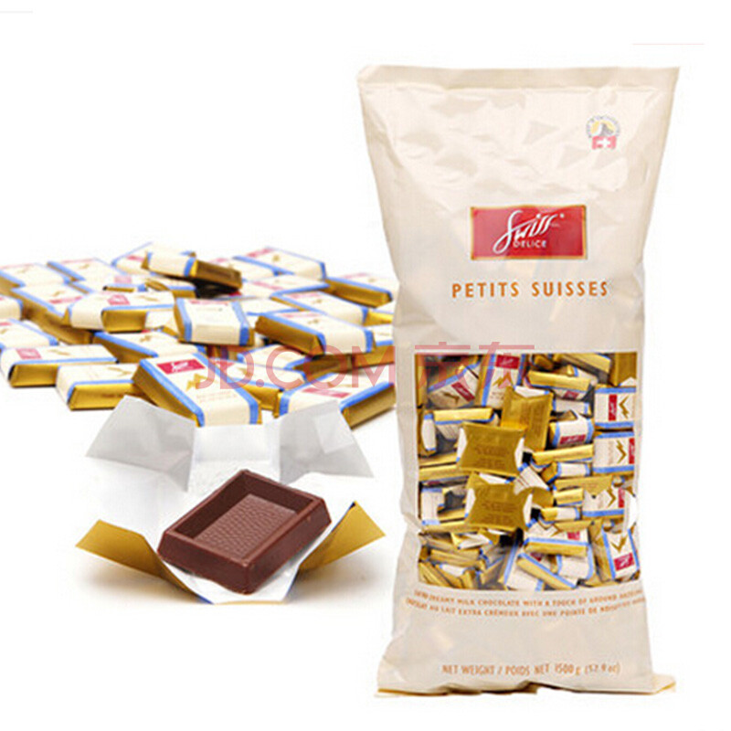 swiss巧克力进口瑞士delice狄妮诗牛奶巧克力 进口零食品(1500g)