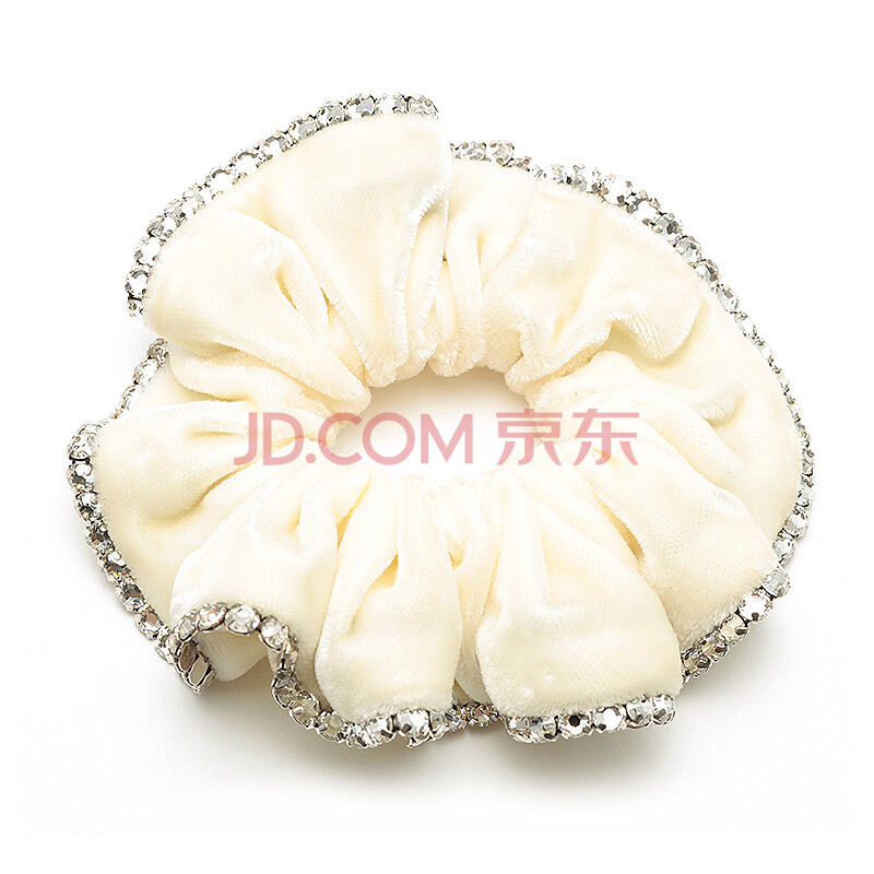 亚历山大发饰头饰发圈蓝色丝绒马尾圈发绳镶水晶欧美风tch-17406-pm i图片
