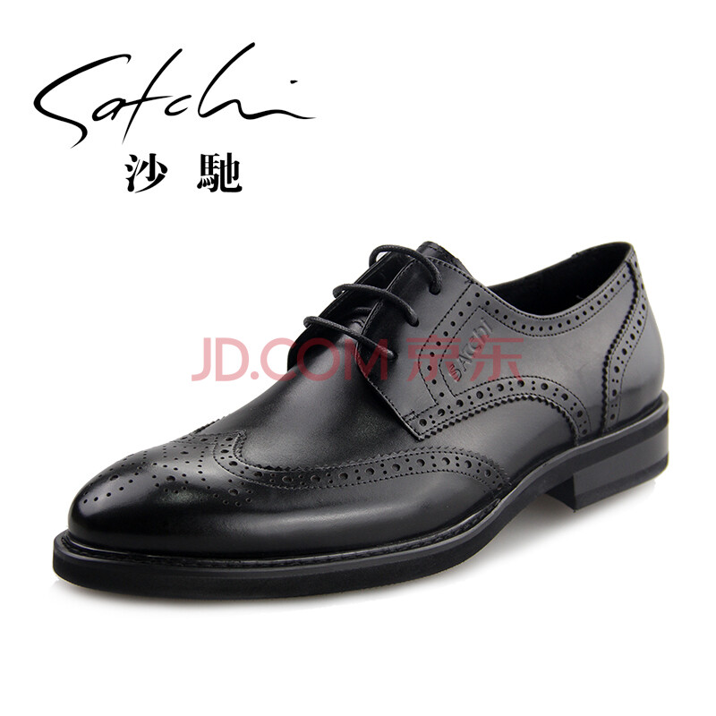 Satchi/ɳ³ÛʱÉÐÄÐЬԲͷÉÌÎñÐÝÏÐϵ´ø²¼Âå¿ËÕýװţƤƤЬ ºÚÉ«40621002Z 40
