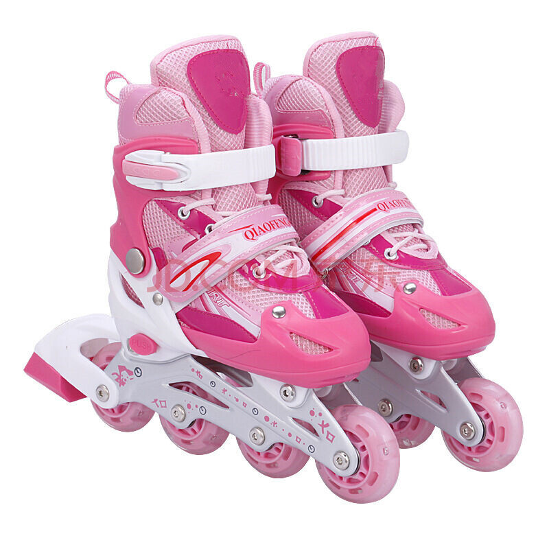 户外运动2016直排轮滑鞋成年男女儿童溜冰鞋旱冰鞋 粉红色 s27-32
