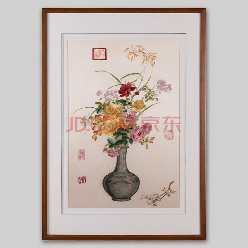 陈娟 苏绣真丝 精品挂画《郎世宁花瓶》【寻艺·集】