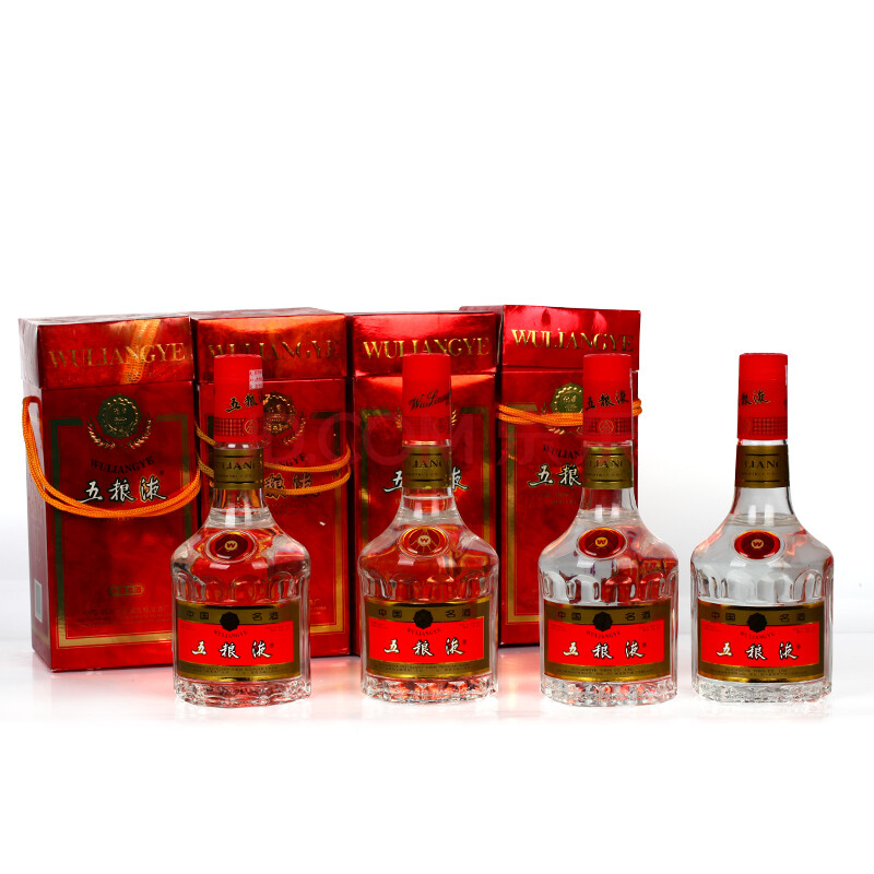 【18】1998年五粮液(红方盒塑盖)52度 500ml*4瓶