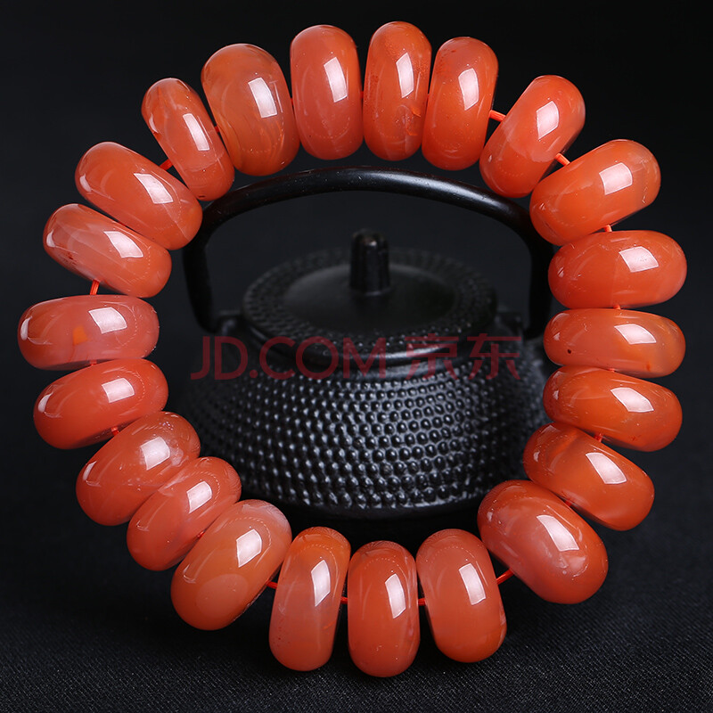 南红玛瑙盘珠手串20mm 重161克 思瑞珠宝