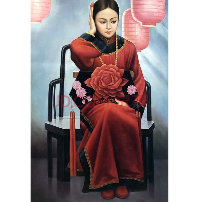 杜晓枫《美丽的新娘子 布面油画