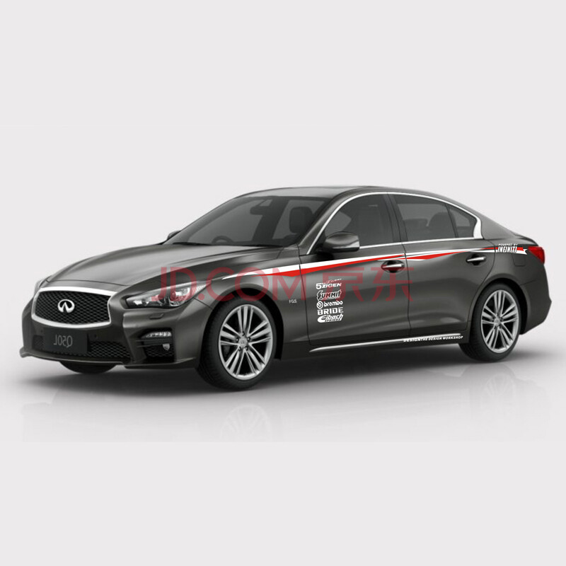 q50l q60 q70 g系通用改装全车贴贴纸纸拉花装饰贴 q50灰色车