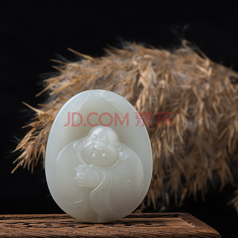 苏工玉雕名家李荣云和田玉籽料《弥勒佛》21.7g【苏州
