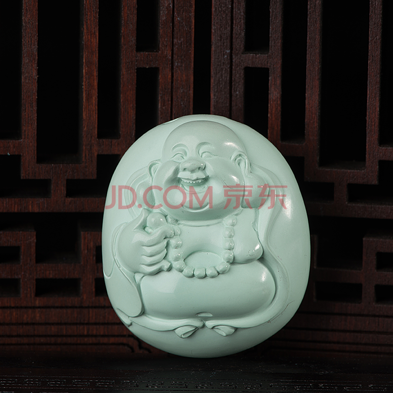 省级玉雕大师叶海林绿松石《弥勒佛》12.9g【天工艺品