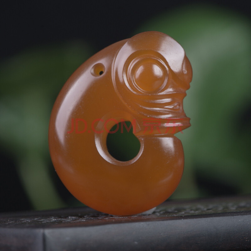 省级玉雕大师魏海涛帝皇玉玛瑙《玉猪龙》20.6g【天工艺品】