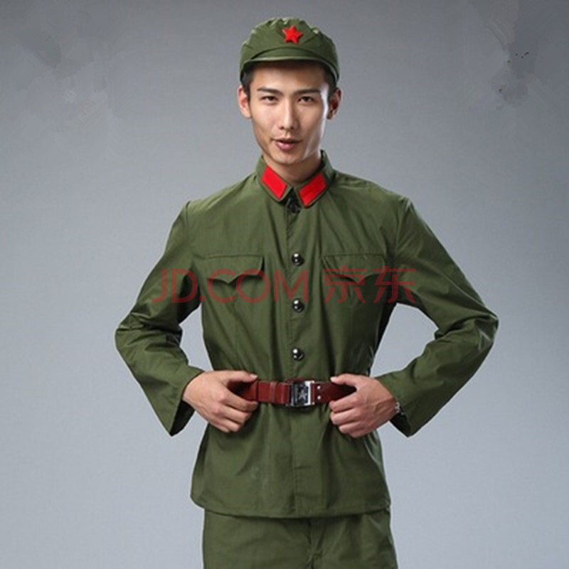 红卫兵服装红军演出服老款绿军装摄影服60年