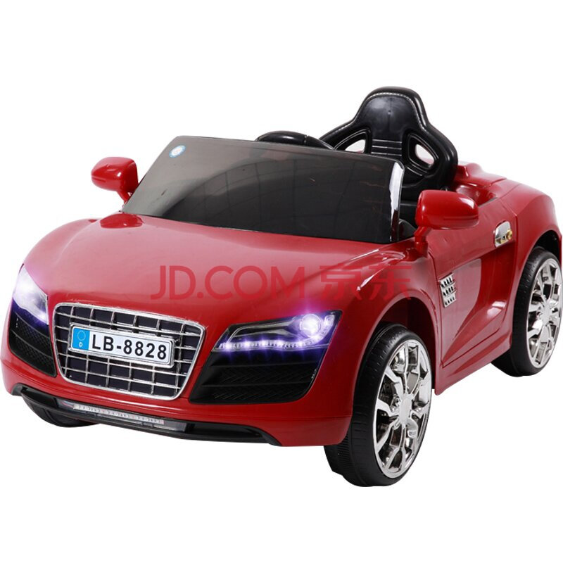 【京东配送】新款奥迪儿童电动车四轮可坐人宝宝带摇摆遥控车电动汽车