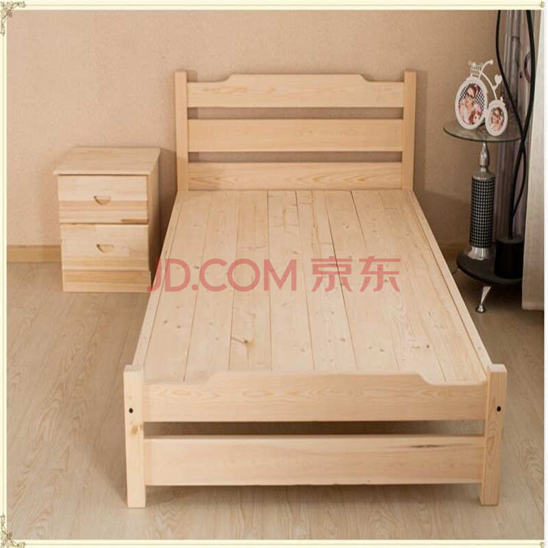 沙吉家具 简易实木单人床1.2米 松木双人床1.8米 成人